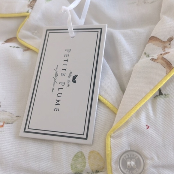 Petite Plume Unisex Flame Resistant Chemical Free Easter Gardens Pajama Set 14 - Picture 8 of 8